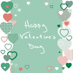 Valentine's Day. Vintage heart. Delicate postcard or festive background.