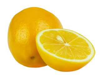 Isolat de citron sur fond blanc.