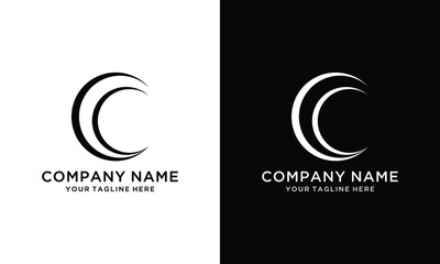 C logo shape letter moon