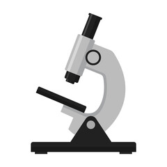 Simple microscope vector illustration isolated on white background.