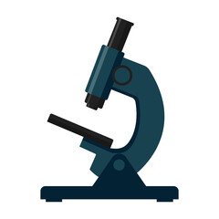 Simple microscope vector illustration isolated on white background.