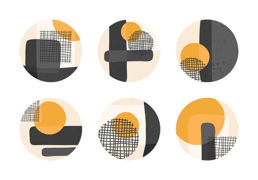 Modern minimal social media stories highlights round isolated icon