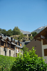 Sallent de Gallego town, located in Hueca, Aragon, Spain.