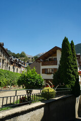 Sallent de Gallego town, located in Hueca, Aragon, Spain.