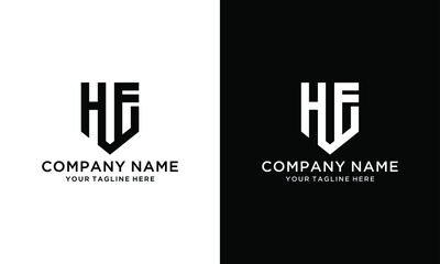 Initial based clean and minimal letter. HF logo creative and monogram icon symbol. Universal elegant luxury alphabet vector design