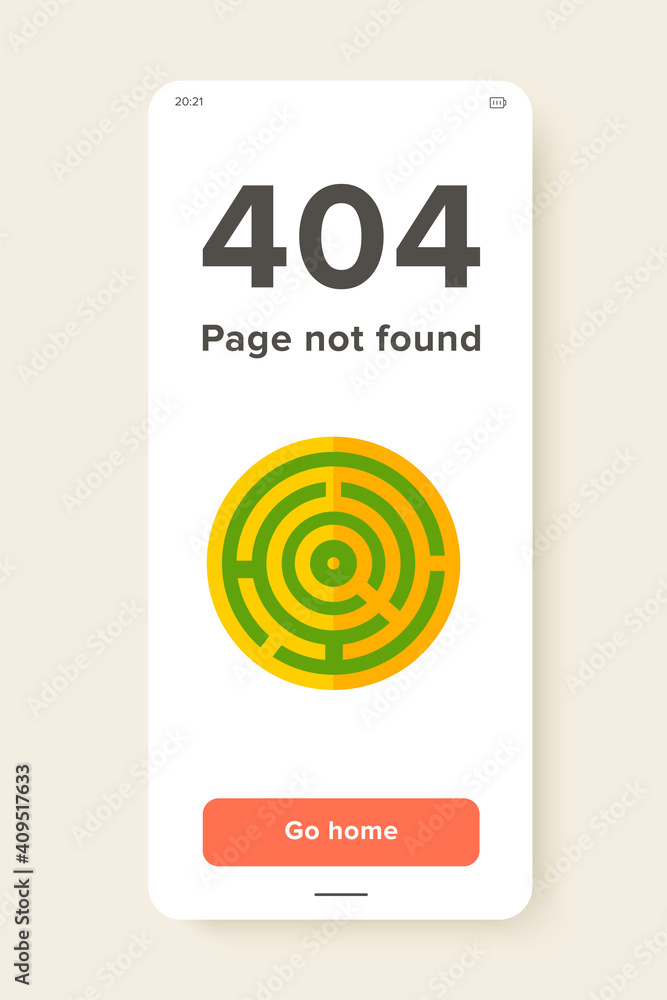 Poster multicolored vector icon of round maze representing challenge concept