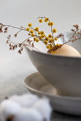 Table setting for Easter dinner