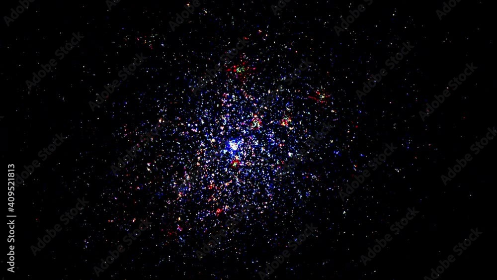 Fototapete flying through star fields in outer space. 4k 3d loop flying through nebula somewhere in deep space.