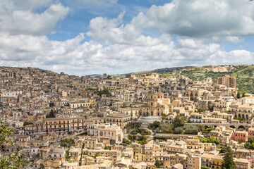 Fototapeta na wymiar A view of the city of Modica, Sicily