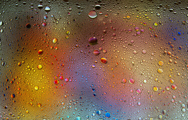 Abstract colorful bubbles. Freeze motion of color dust particles splash. Background image.