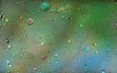 Abstract colorful bubbles. Freeze motion of color dust particles splash. Background image.