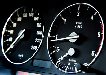 Fototapeta premium Image of a car instrument panel