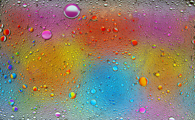 Abstract colorful bubbles. Freeze motion of color dust particles splash. Background image.