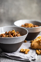 Traditional georgian bean dish - lobio with walnut