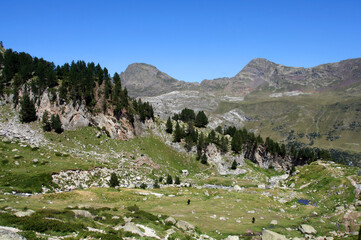Fototapeta na wymiar Renclusa Mountain House Area in Mount Pico de Aneto, Pyrenees, Spain.