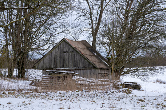 Old barn in the village