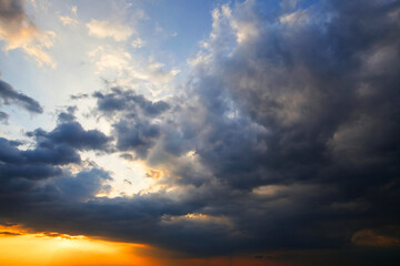 Naklejka na ściany i meble Beautiful sunset image cloudscape background