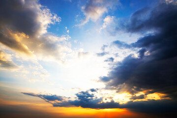 Beautiful sunset image background