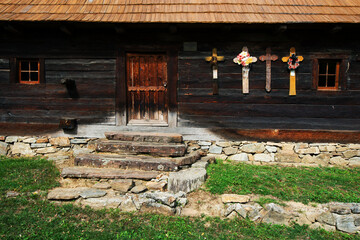 Grosii Noi wooden church, Arad, Romania