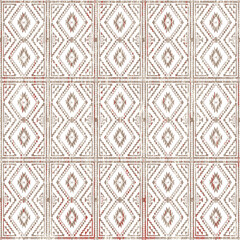 Geometric kilim ikat pattern with grunge texture
