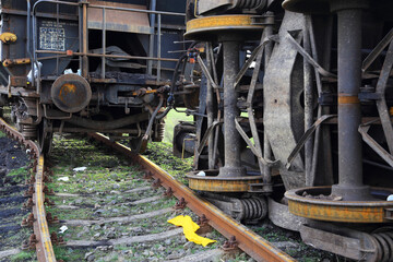 Site of a train derailed accident