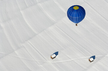 blue hot air balloon