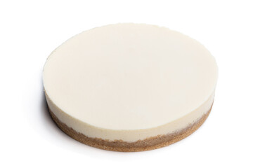 New york style cheesecake isolated on white