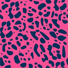 Illustration pattern pink animal print for fashion design or other products