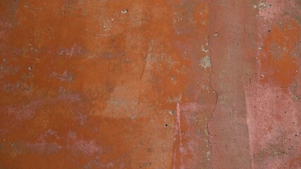 Cement Red plaster wall have rough surface concrete. Red background wall.