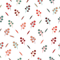 Simple floral doodle repeat pattern