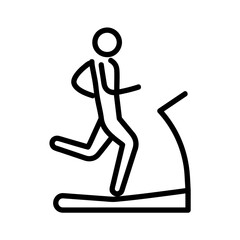 Run trainer flat icon. Pictogram for web. Line stroke. Suitcase isolated on white background. Vector eps10