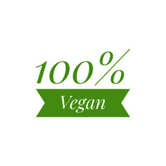 ''100% Vegan'' Lettering