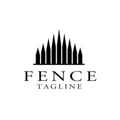 fence illustration logo vector simple design