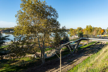 Costal street at the center of city of Ruse, Bulgaria