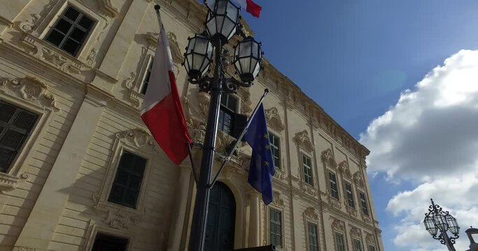 Empty street scenes from Valetta Malta
