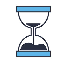 Hourglass icon on white background.  Sand Glass Clock Icon. Eps 10 illustration.