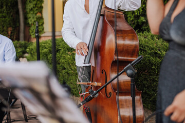 man playing the cello