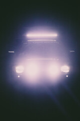 Headlights of a 4x4