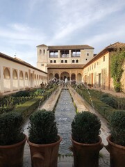 Generalife Alhambra gardens view