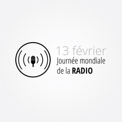 Obraz premium Journée mondiale de la radio