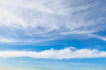 Obraz premium Heaven with white clouds in the morning