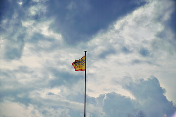 flag on the sky