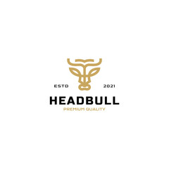 Head Bull Line logo design