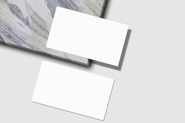 Realistic blank business card illustration for mockup