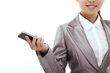 Business woman using mobile phone