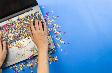 laptop confetti