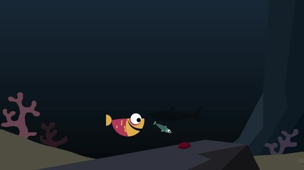 Big fish eating little fish