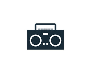 Stereo Radio Band Icon Vector Logo Template Illustration Design
