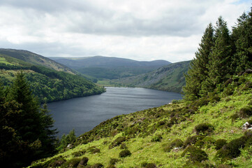 Surroundings of Lake Dan in the Wicklow Mountains, Ireland.