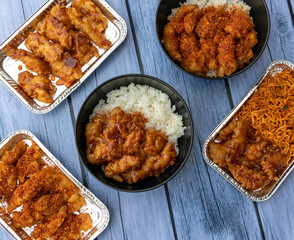 Thai and Korean Fried Spicy Chicken